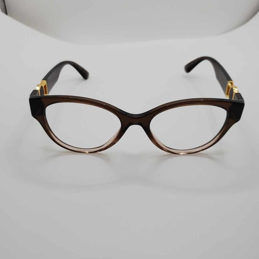 Versace 3313 Womens Eyeglasses Frame Brown Plastic Cat Eye Full Rim 52-17-145 mm